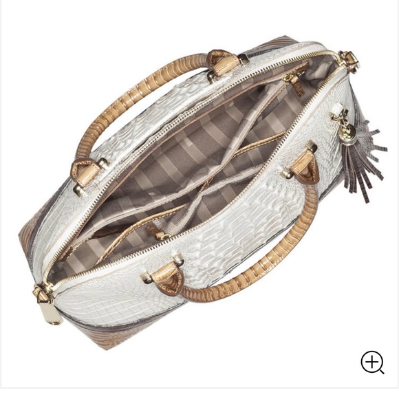 Brahmin Authentic Sydney Coconut Kedima Large Genuine Leather Tote Bag . - Picture 8 of 15